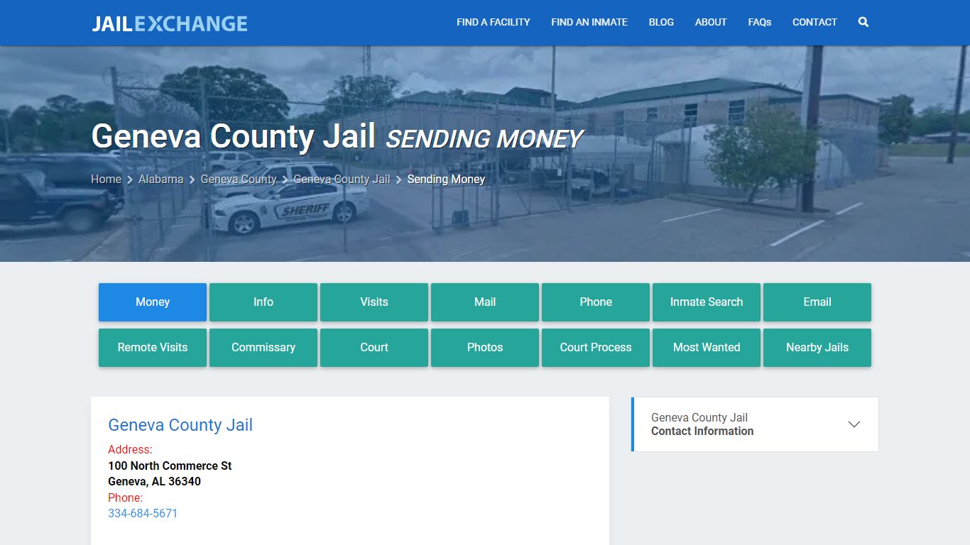 Send Money to Inmate - Geneva County Jail, AL - Jail Exchange